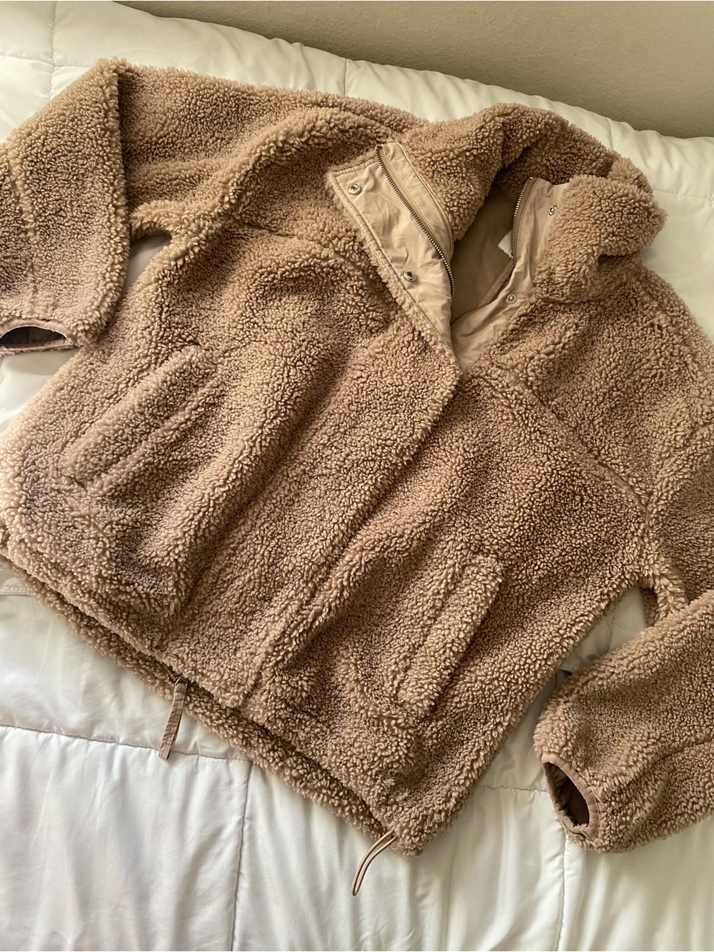 Abercrombie Sherpa Fleece Jacket/ Cozy Teddy Zip Up Coat Size Small